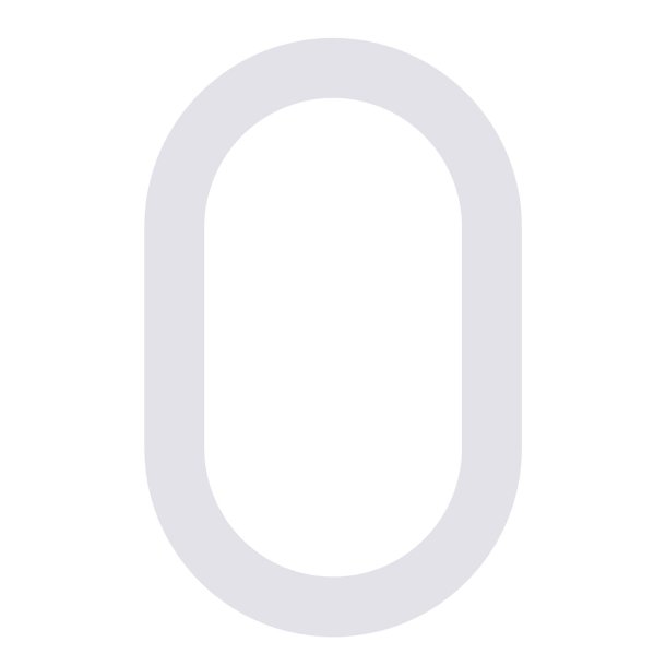 24,5 cm. Hvidt Rustfritstl Husnummer "Modern"