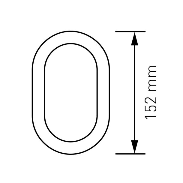 15 cm. Sort Rustfritstl Husnummer "Modern"