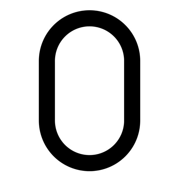 24,5 cm. Sort Rustfritstl Husnummer "Modern"