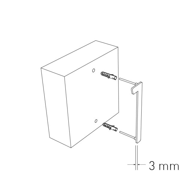 15 cm. Sort Rustfritstl Husnummer "Modern"