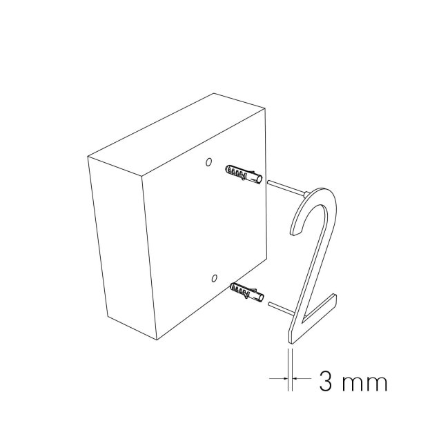 15 cm. Sort Rustfritstl Husnummer "Modern"