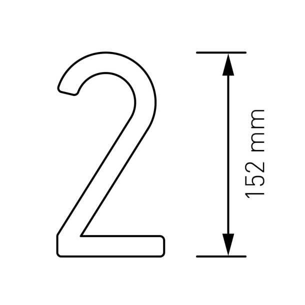 15 cm. Sort Rustfritstl Husnummer "Modern"