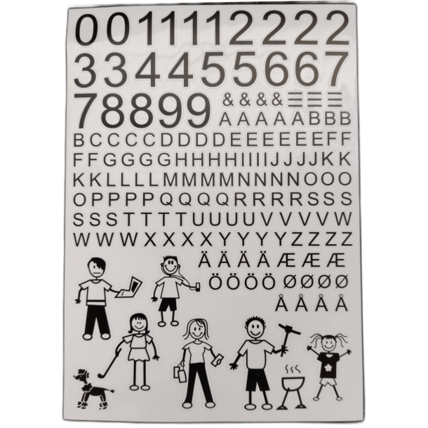 SORTE Postkassestickers - selvklbende