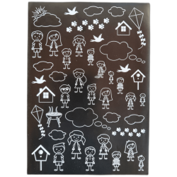 HVIDE Postkassestickers - selvklbende