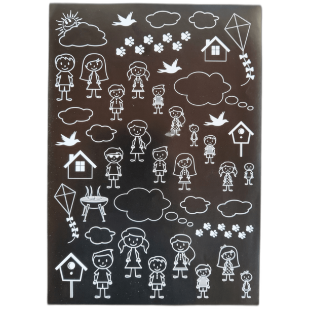 HVIDE Postkassestickers - selvklbende