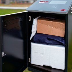 Homebox i Sort - Smart Pakkepostkasse - Inkl. Fod til montering