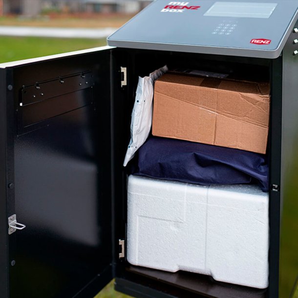 Homebox i Sort - Smart Pakkepostkasse - Inkl. Fod til montering