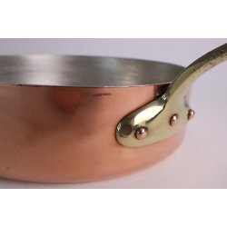 Kobber Sautepande - Dia.: 24,5 cm. - KUN 1 stk.