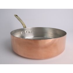 Kobber Sautepande - Dia.: 24,5 cm. - KUN 1 stk.