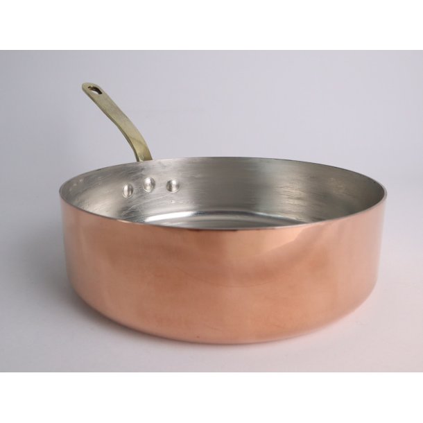 Kobber Sautepande - Dia.: 24,5 cm. - KUN 1 stk.