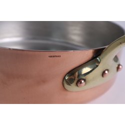 Kobber Sautepande - Dia.: 24,5 cm. - KUN 1 stk.