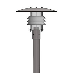 Standerlampe Mike - Galvaniseret