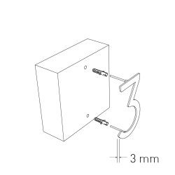 15 cm. Sort Rustfritstl Husnummer "Modern"