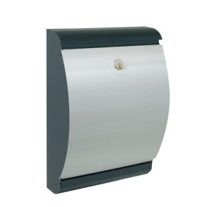 MEFA Trend 300 Puffin postkasse i SORT - Rustfrit stl front