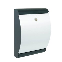 MEFA Trend 300 Puffin postkasse i SORT - Hvid front