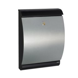 MEFA Trend 300 Puffin postkasse i SORT - Galvaniseret st�l front