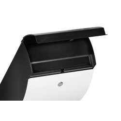 MEFA Penguin postkasse - SORT med GALVANISERET front