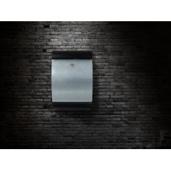 MEFA Penguin postkasse - SORT med GALVANISERET front