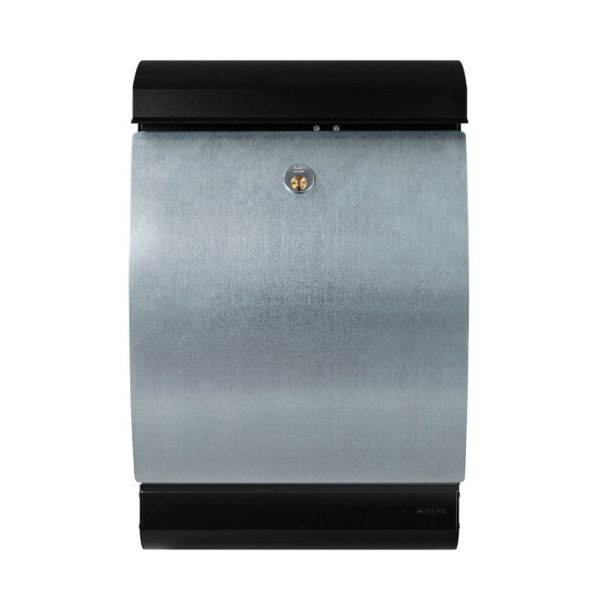 MEFA Penguin postkasse - SORT med GALVANISERET front