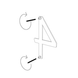 15 cm. Sort Rustfritstl Husnummer "Modern"