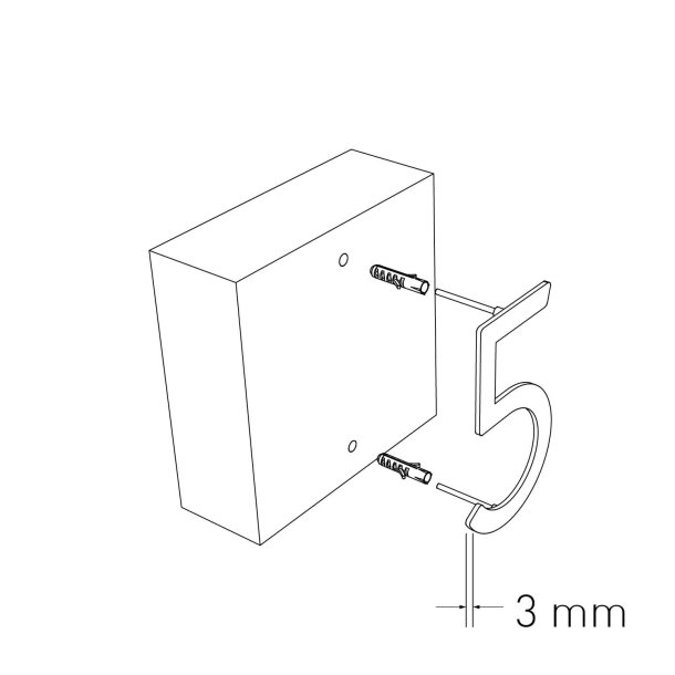 15 cm. Sort Rustfritstl Husnummer "Modern"