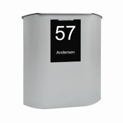 MEFA UFO Postkassen i Hvid Alu