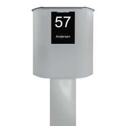 MEFA UFO Postkassen i Hvid Alu