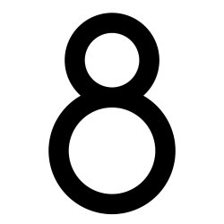 24,5 cm. Sort Rustfritstl Husnummer "Modern"