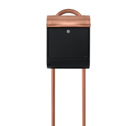 MEFA Pearl Postkasse i Sort med Kobber Indkast