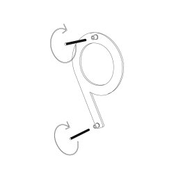 15 cm. Sort Rustfritstl Husnummer "Modern"