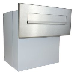 XXL Rustfritstl Indbygnings postkasse - Justerbar Dybde