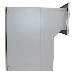 XXL Rustfritstl Indbygnings postkasse - Justerbar Dybde