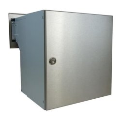 XXL Rustfritstl Indbygnings postkasse - Justerbar Dybde