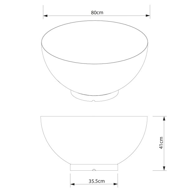 Kraftigt Blfad / Plantekasse - 80 cm. - Monte