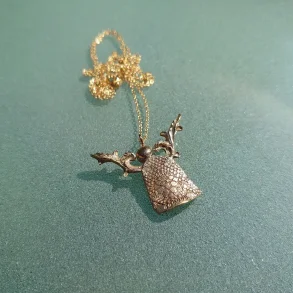 Hndlavet unik Skytsengel i GuldBronze - 0933