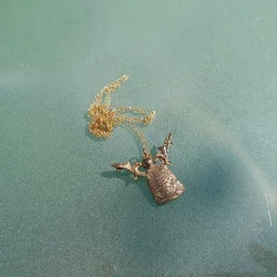 Hndlavet unik Skytsengel i GuldBronze - 0933