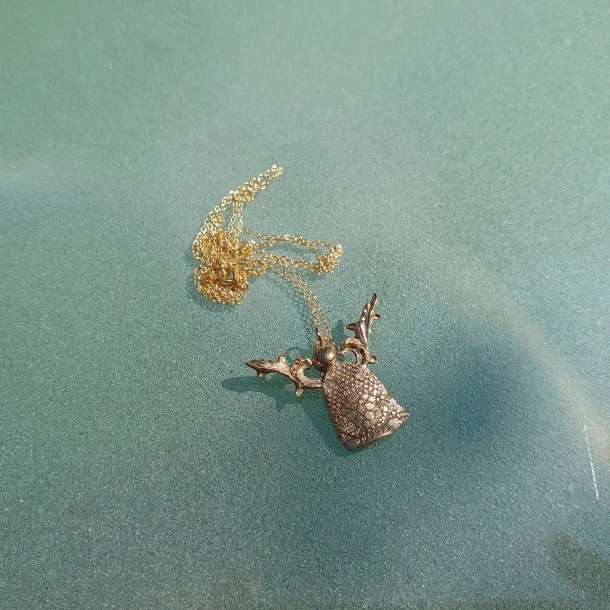 Hndlavet unik Skytsengel i GuldBronze - 0933