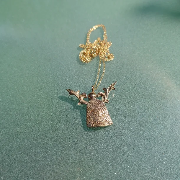 Hndlavet unik Skytsengel i GuldBronze - 0933