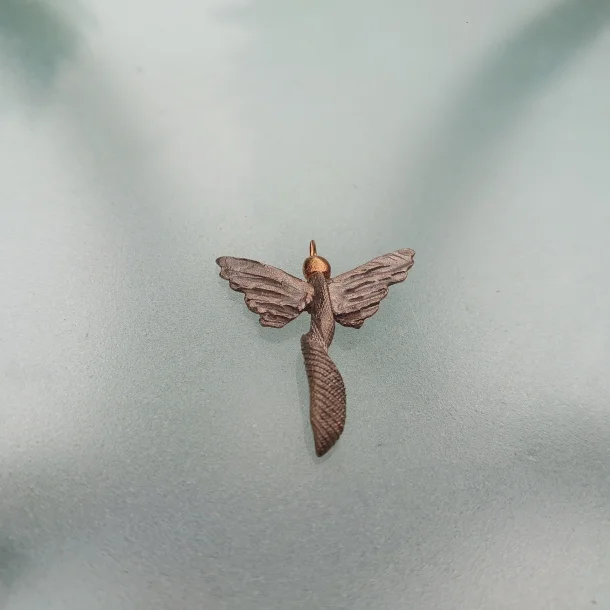 Skytsengel hndlavet i GuldBronze og JernBronze - 3572