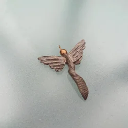 Skytsengel hndlavet i GuldBronze og JernBronze - 3572