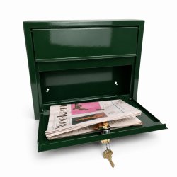 ELEGANCE EXCLUSIVE postkasse - Dansk 6 stift l�s - Klassisk RacingGreen lakering