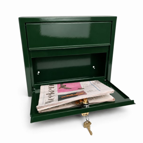 ELEGANCE EXCLUSIVE postkasse - Dansk 6 stift l�s - Klassisk RacingGreen lakering