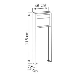 Sort Elegance Exclusive postkasse med stander - med dansk 6-stifts ls  - klassisk design