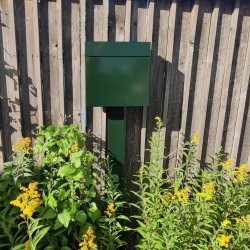 Billig Kolonihavepostkasse "52" i Klassisk Racing Green.