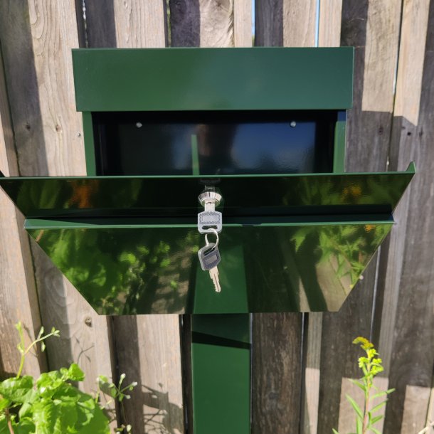 Billig Kolonihavepostkasse "52" i Klassisk Racing Green.