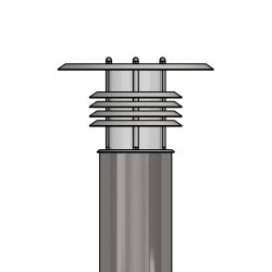 Pullertlampe - GALVANISERET- HENRIK