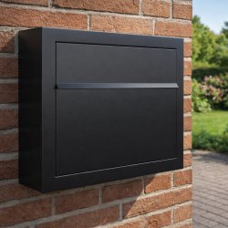 ELEGANCE STANDARD postkasse - Sort med skjult sikkerheds l�s