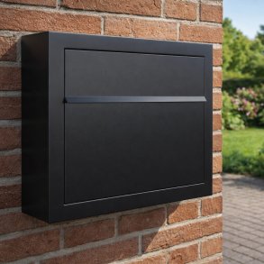 ELEGANCE STANDARD postkasse - Sort med skjult sikkerheds l�s