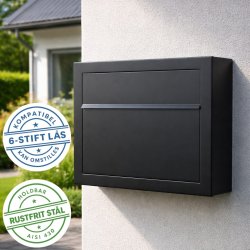 ELEGANCE EXCLUSIVE postkasse - med Dansk 6-stifts l�s - klassisk design