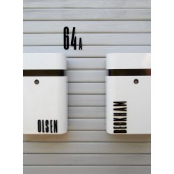 MEFA Judo Postkasse i hvid lakering